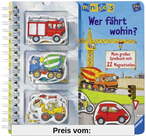 ministeps® Bücher: Wer fährt wohin?: Mein großes Spielbuch mit 22 Magnetteilen.  Ab 24 Monaten
